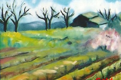 BARN WITH CHERRY TREE